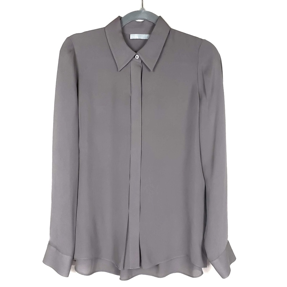 Vince. Collared Concealed Placket Button Up Shirt - image 2